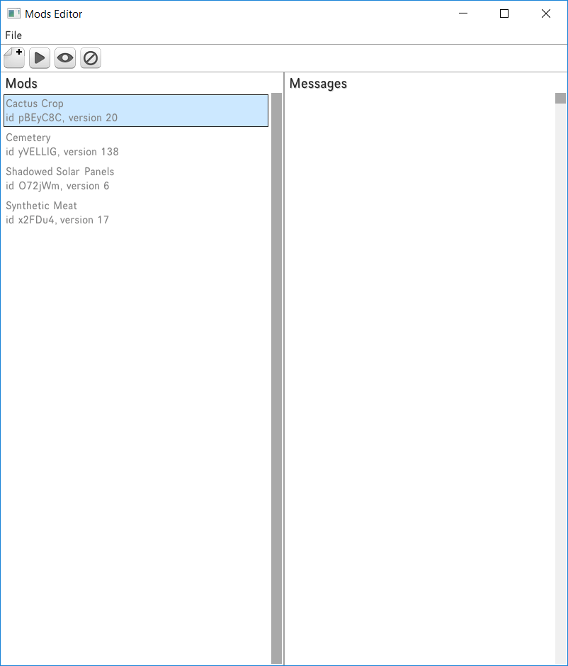 Mod Editor Main View